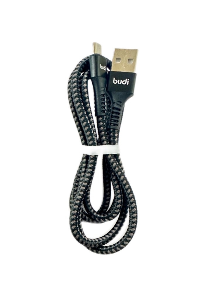Кабель Budi USB to Micro DC210M10B в тканевой оплетке 1 метр
