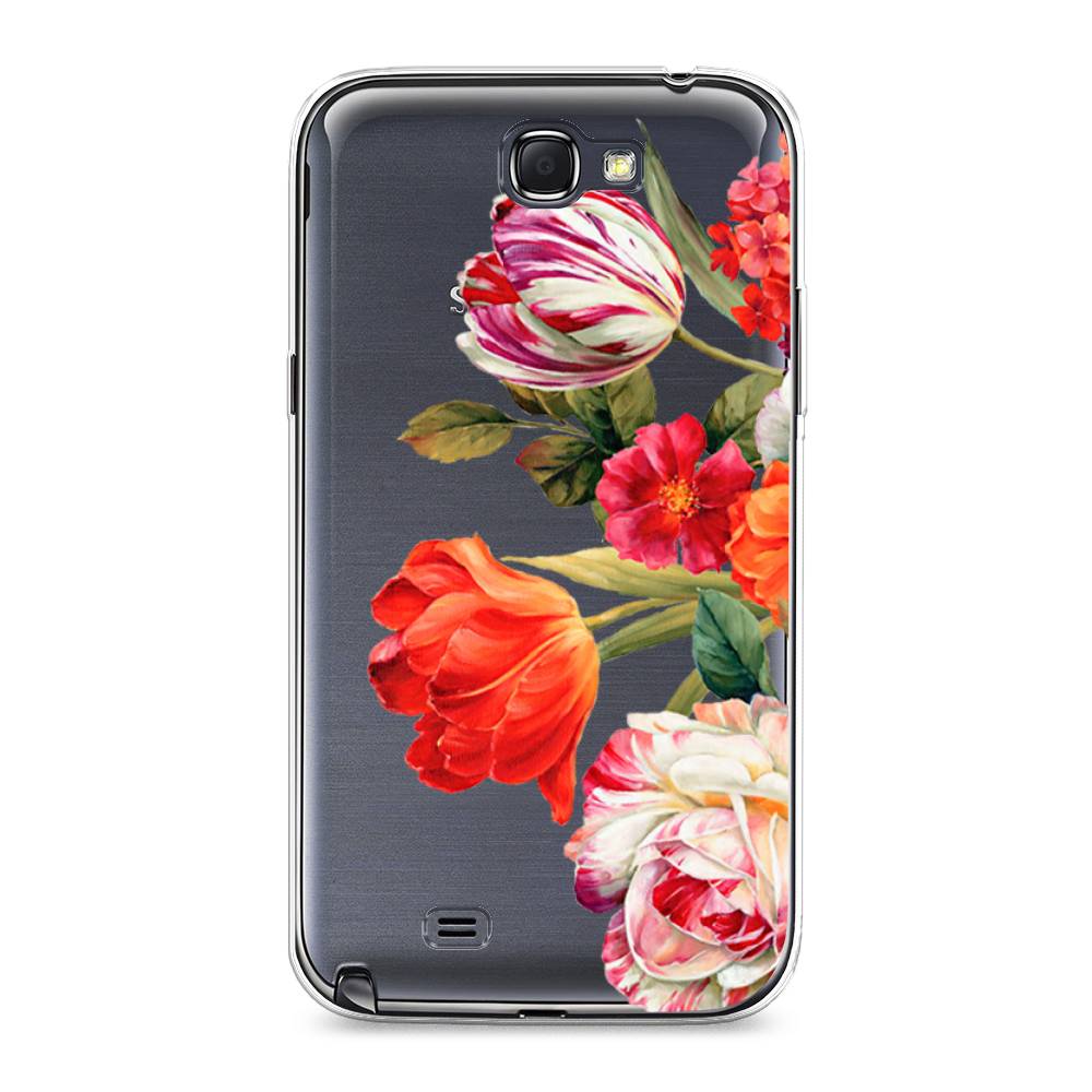 

Чехол Awog на Samsung Galaxy Note 2 / Самсунг Note 2 "Весенний букет", Красный;розовый;зеленый, 23250-8