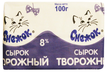 

Сырок творожный Снежок изюм 8% 100 г