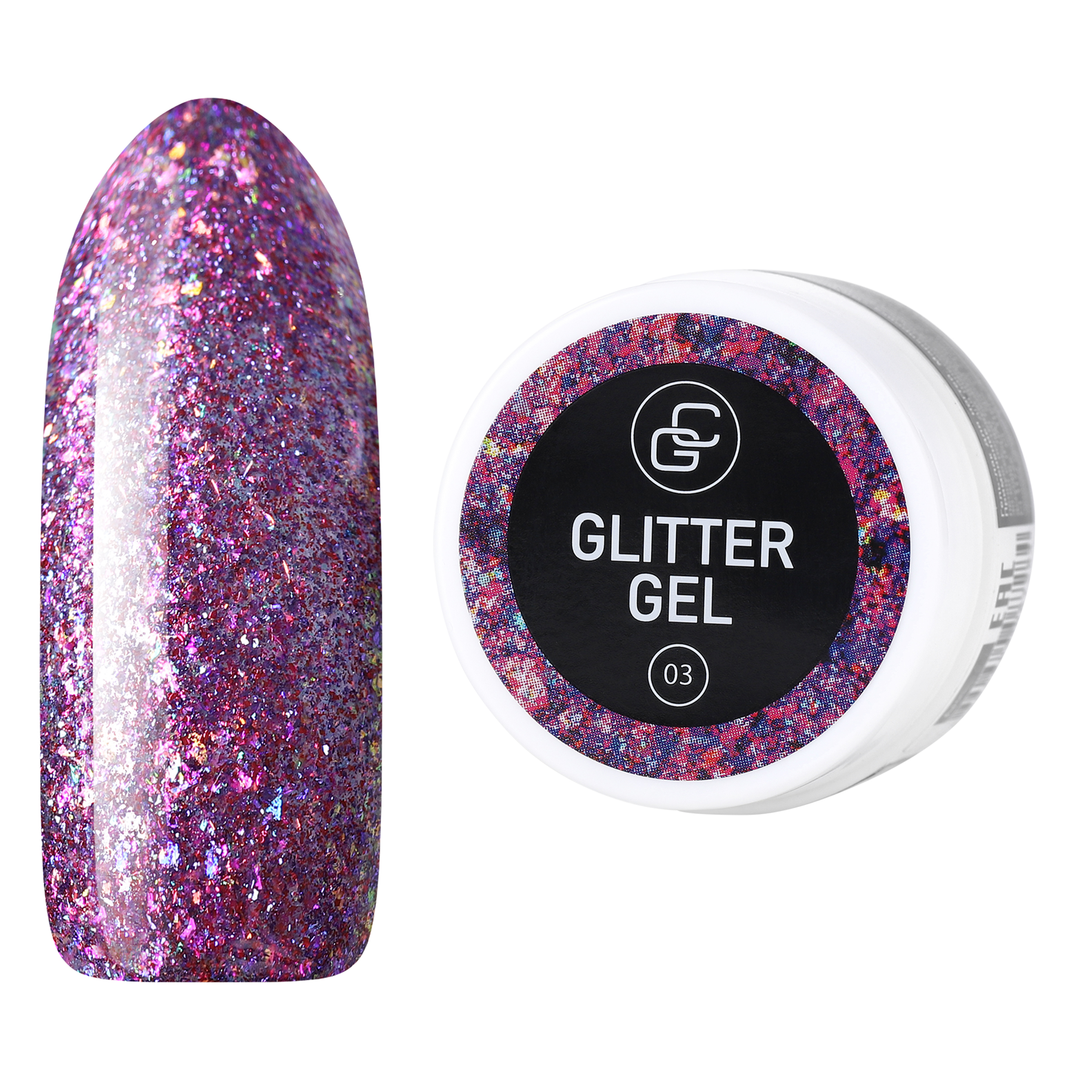 

Гель-лак для ногтей Giorgio Capachini Glitter Gel №03, Розовый;фиолетовый