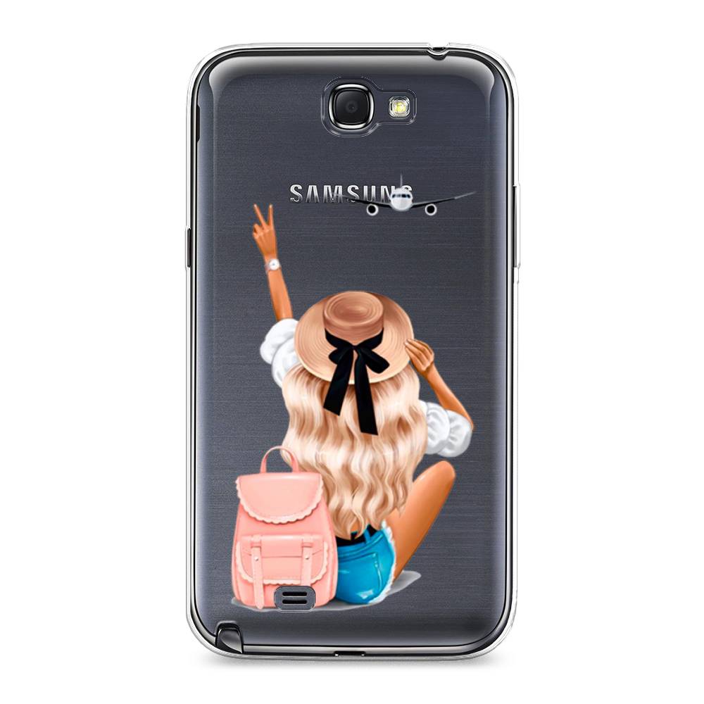 

Чехол Awog на Samsung Galaxy Note 2 / Самсунг Note 2 "Автостопом самолетом", Бежевый;розовый;голубой, 23250-7