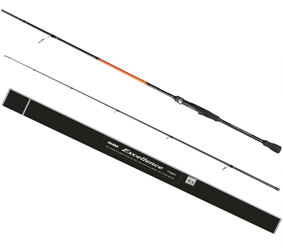 

Спиннинг штекерный угольный 2 колена Akara Excellence ML 802 (3-17) 2,4 м, Excellence