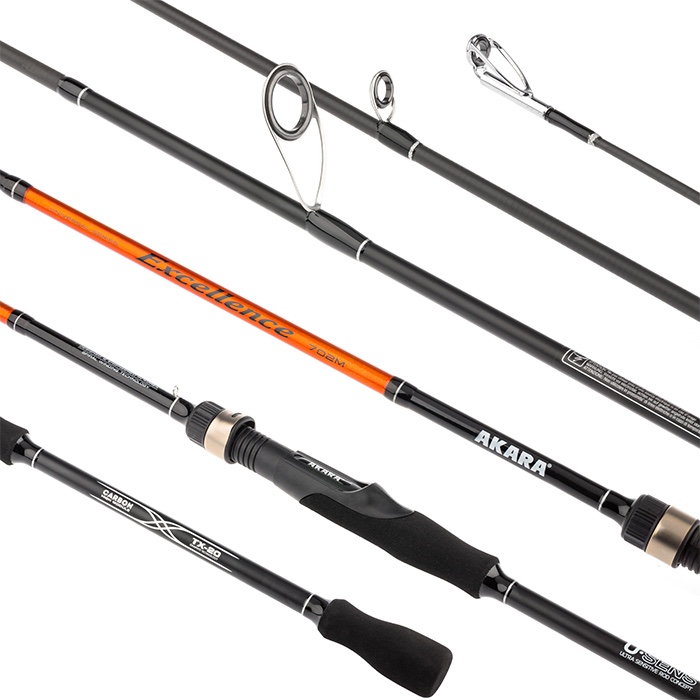

Спиннинг штекерный угольный 2 колена Akara Excellence M 702 (6-28) 2,1 м, Excellence M 702