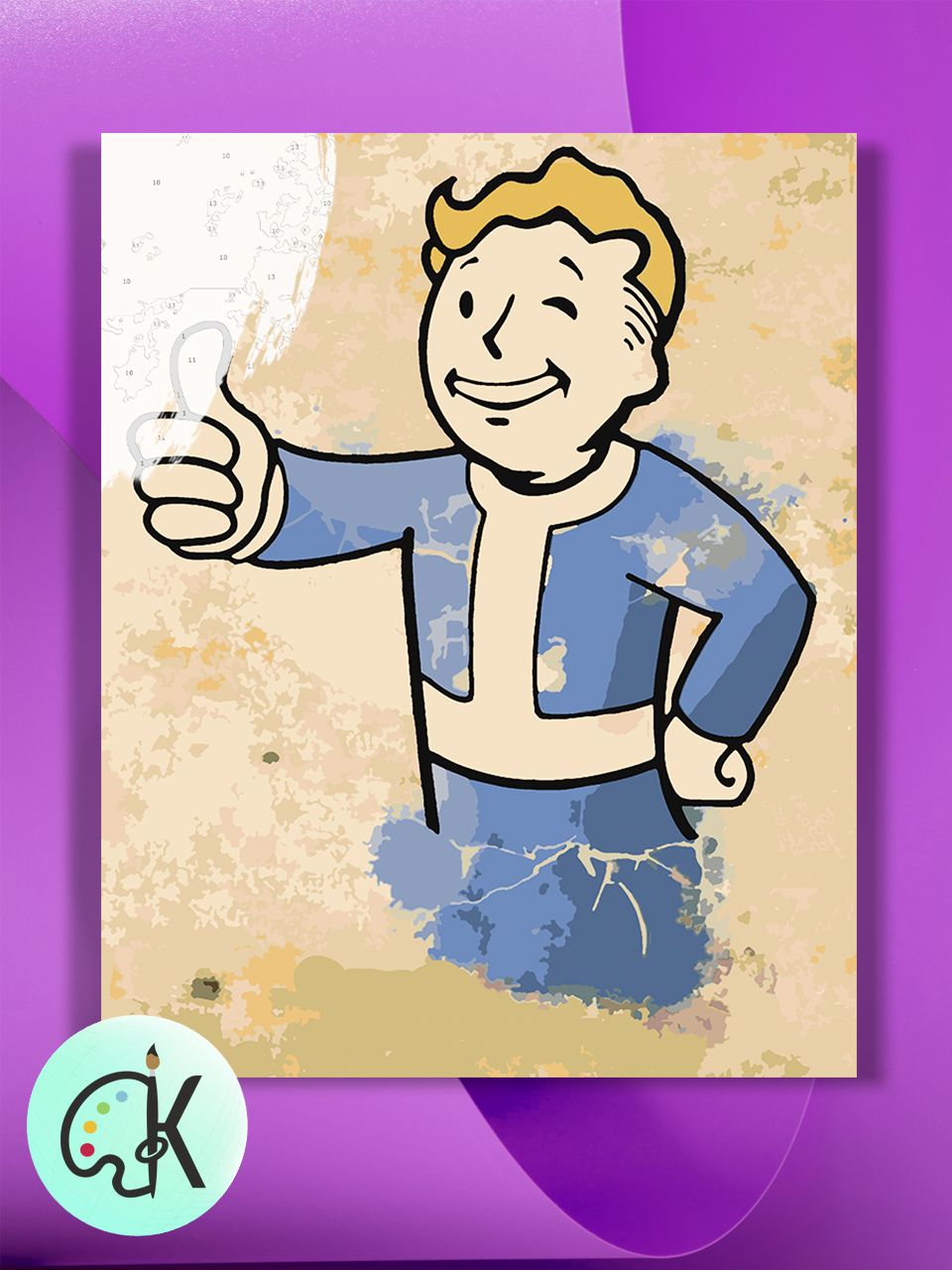 

Картина по номерам на холсте Культура Цвета Fallout boy, 30 х 40 см, Fallout boy