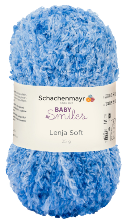 

Пряжа Schachenmayr 9807560 Lenja Soft Baby Smiles (00085, jeans spray color), Синий, Lenja Soft