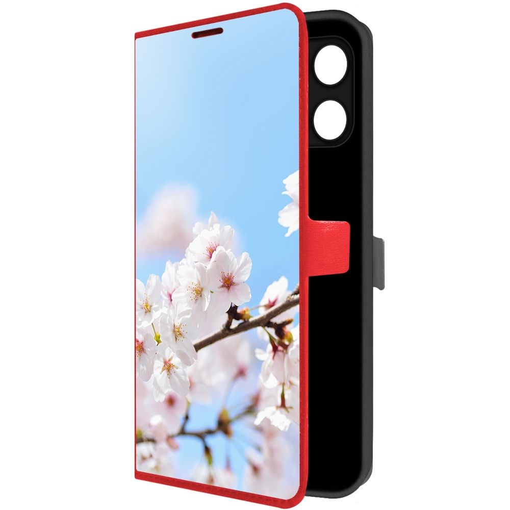 

Чехол-книжка Krutoff Eco Book для Honor X6a Цветение (красный)