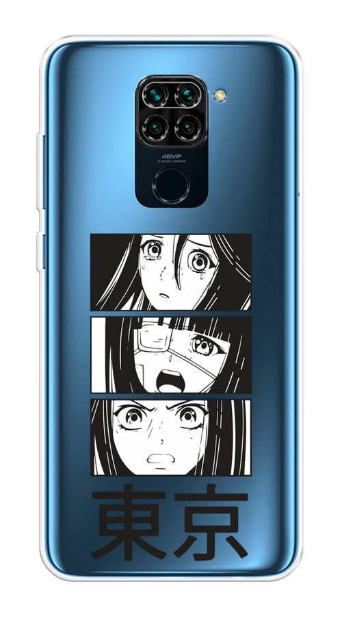 

Чехол на Xiaomi Redmi 10X/Redmi Note 9 "Tokyo girls", Белый;черный;прозрачный, 38250-1