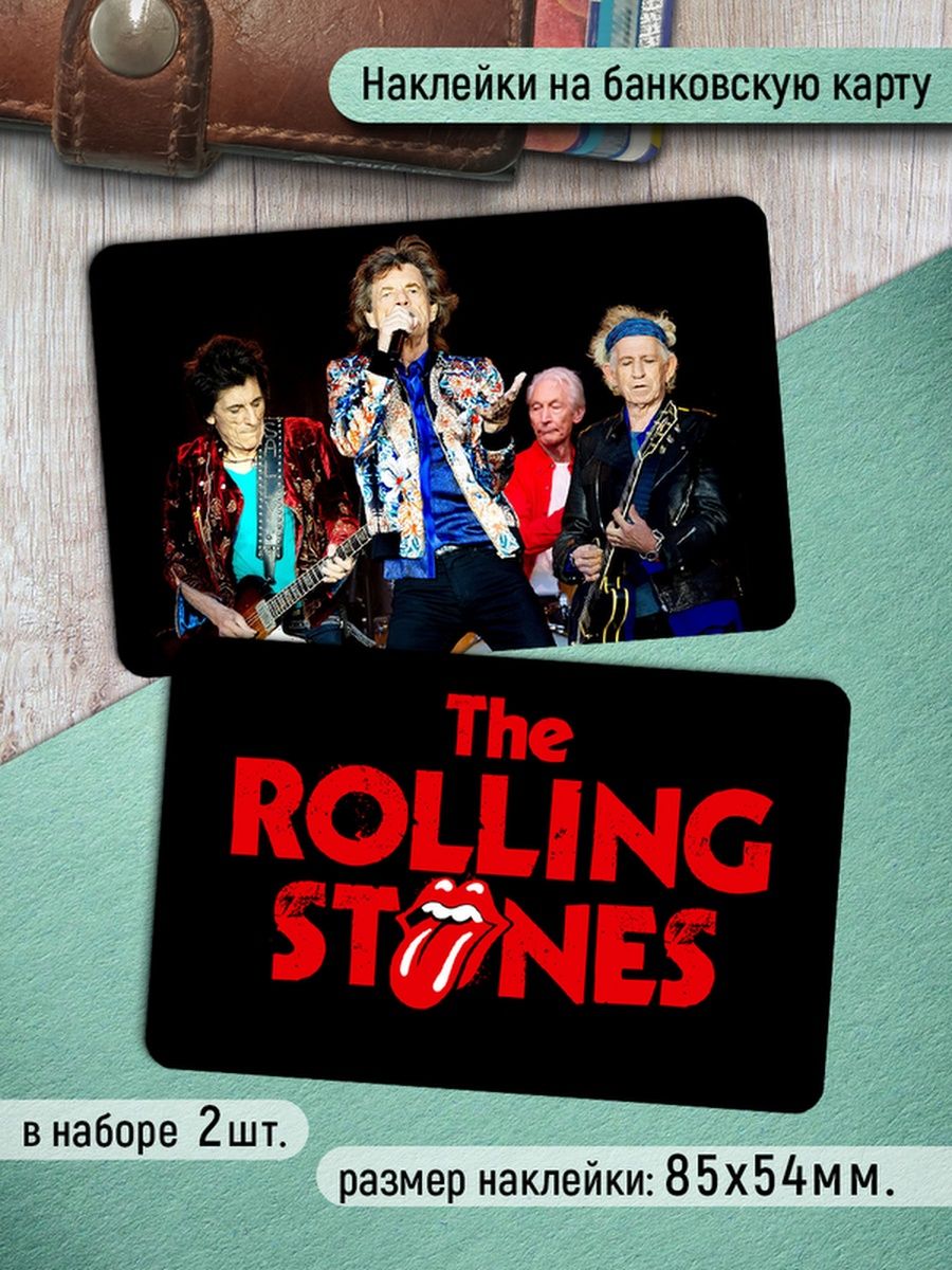 

Наклейки на банковскую карту Клейкие Наклейки Rolling Stones SNK_210, 2 шт