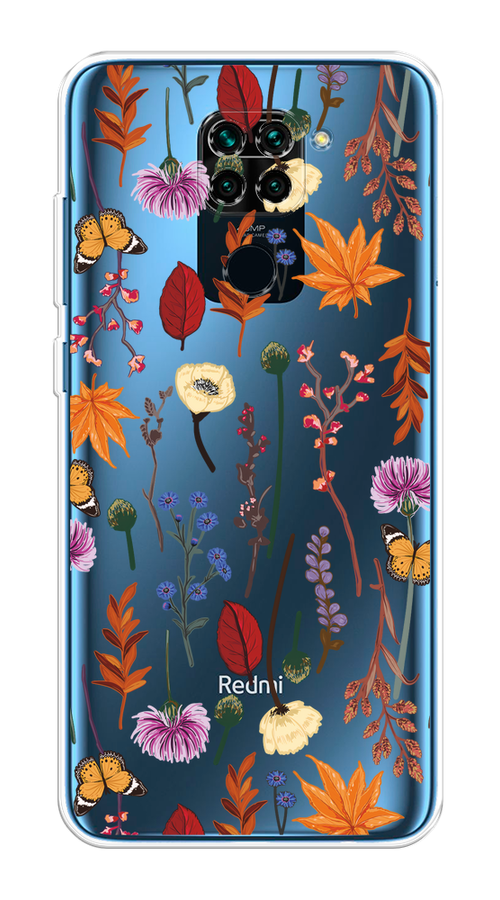 

Чехол на Xiaomi Redmi 10X, Xiaomi Redmi Note 9 "Orange Purple flowers", Оранжевый;красный;розовый;желтый;прозрачный, 38250-1