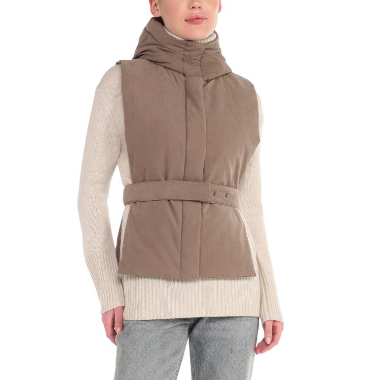 

Утепленный жилет женский Maison David MLYCAP-3-1 коричневый M, MLYCAP-3-1