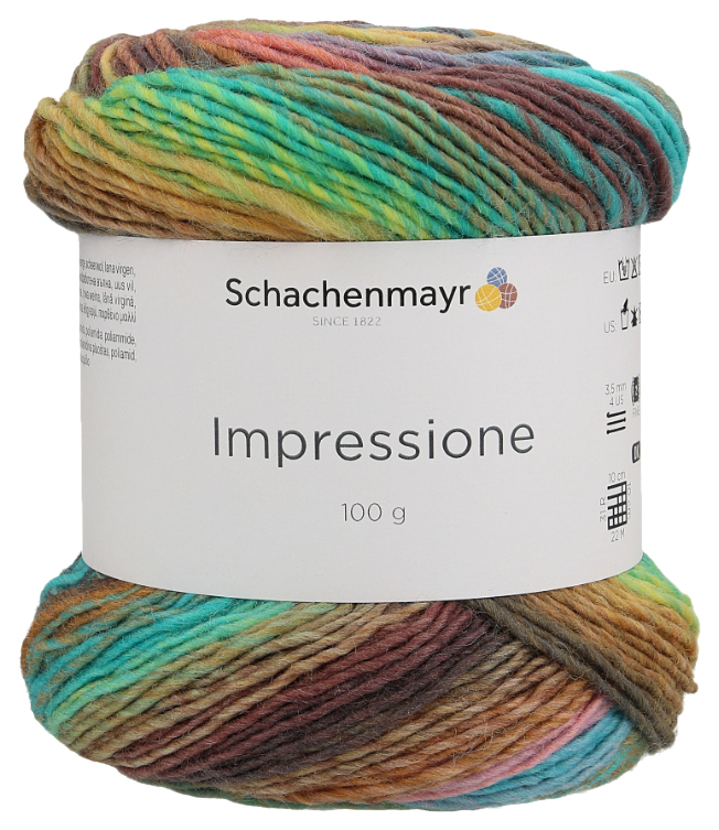 

Пряжа Schachenmayr 9807593 Impressione (00081, Sunrise color), Коричневый, Impressione