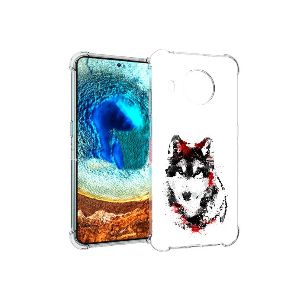 

Чехол MyPads Tocco для Nokia X20 кровавый волк (PT159436.101.416), Прозрачный, Tocco