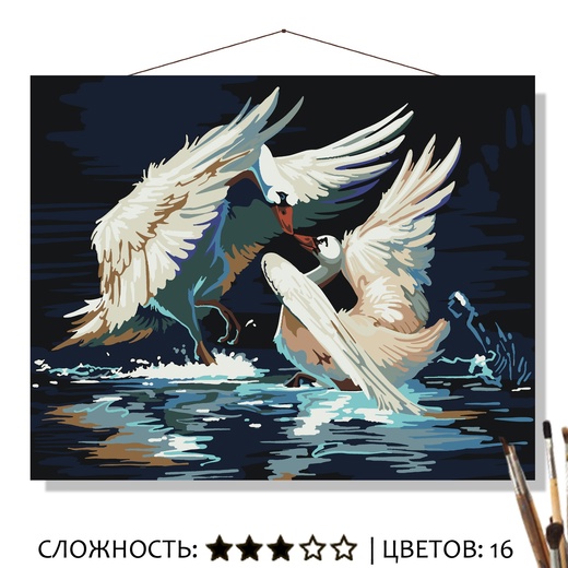 

Картина по номерам Selfica Танец лебедей, танец лебедей