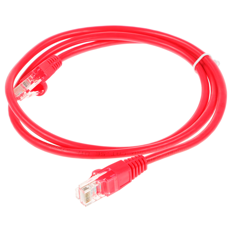 

Патч-корд cat5E RJ45 - RJ45 вилка-вилка 1м красный