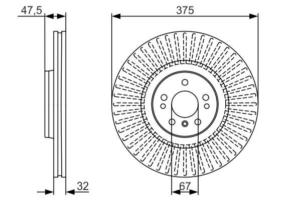 

Тормозной диск BOSCH 0986479A26