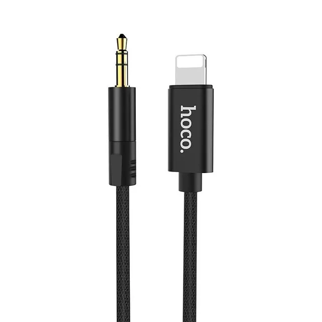 

Кабель для iPhone Lightning на AUX 3.5mm jack 1м Hoco DUP03 черный