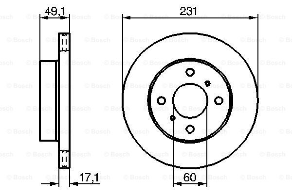 

Тормозной диск BOSCH 0986479241