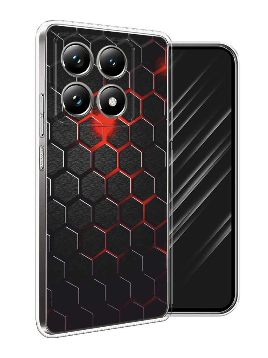 

Чехол Awog на Xiaomi 14T Pro "Фон соты красные", Красный;черный, 323450-1