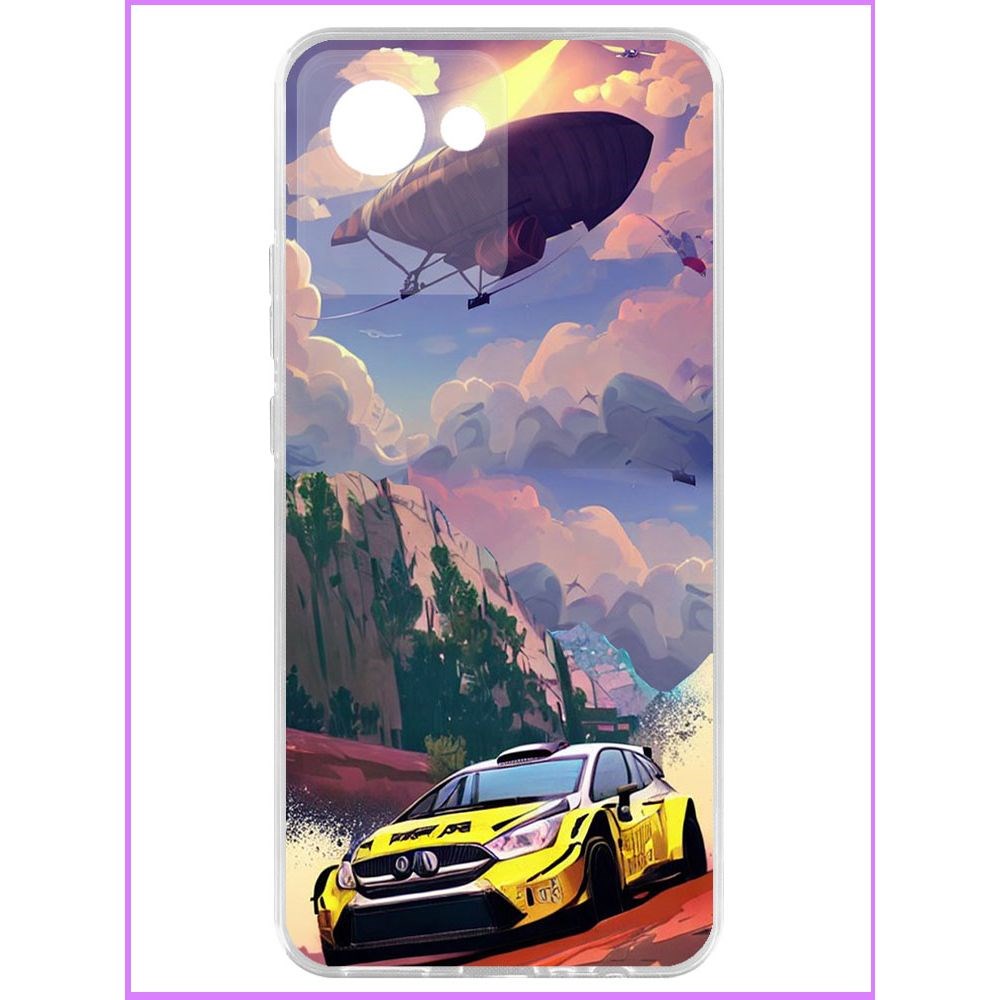 

Чехол-накладка Krutoff Clear Case Гонка для Realme C30, Прозрачный