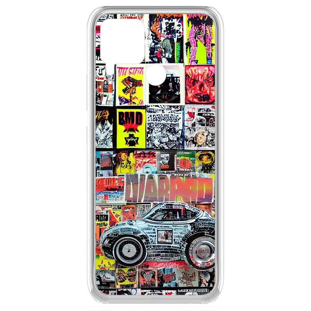 

Чехол-накладка Krutoff Clear Case Автопамфлет для Realme C15