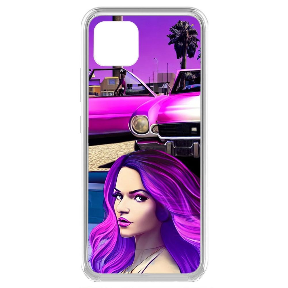 

Чехол-накладка Krutoff Clear Case Жизнь в розовом для Realme C11