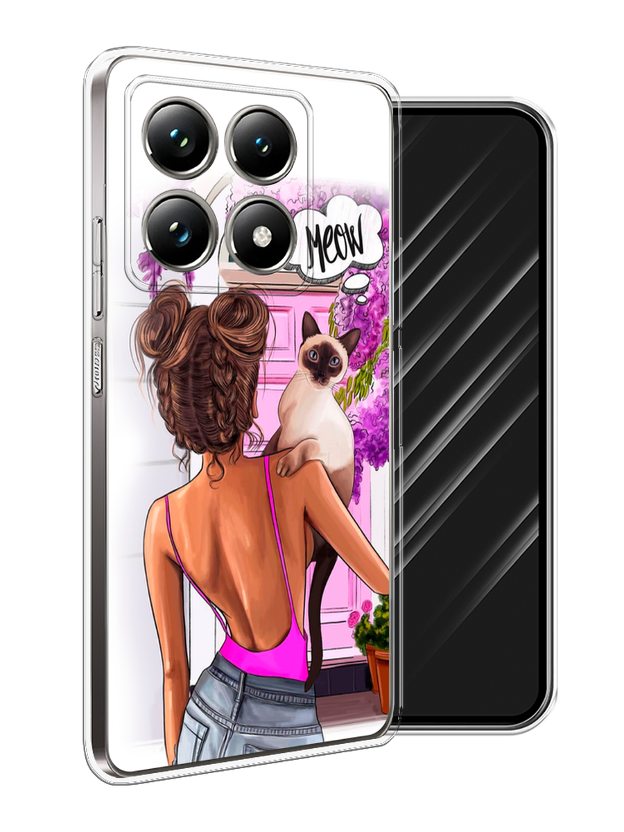 

Чехол Awog на Xiaomi 14T Pro "Девушка с кошкой", Розовый;коричневый, 323450-1