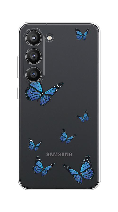 

Чехол на Samsung Galaxy S23 5G "Blue butterflies", Синий;черный, 2107350-1