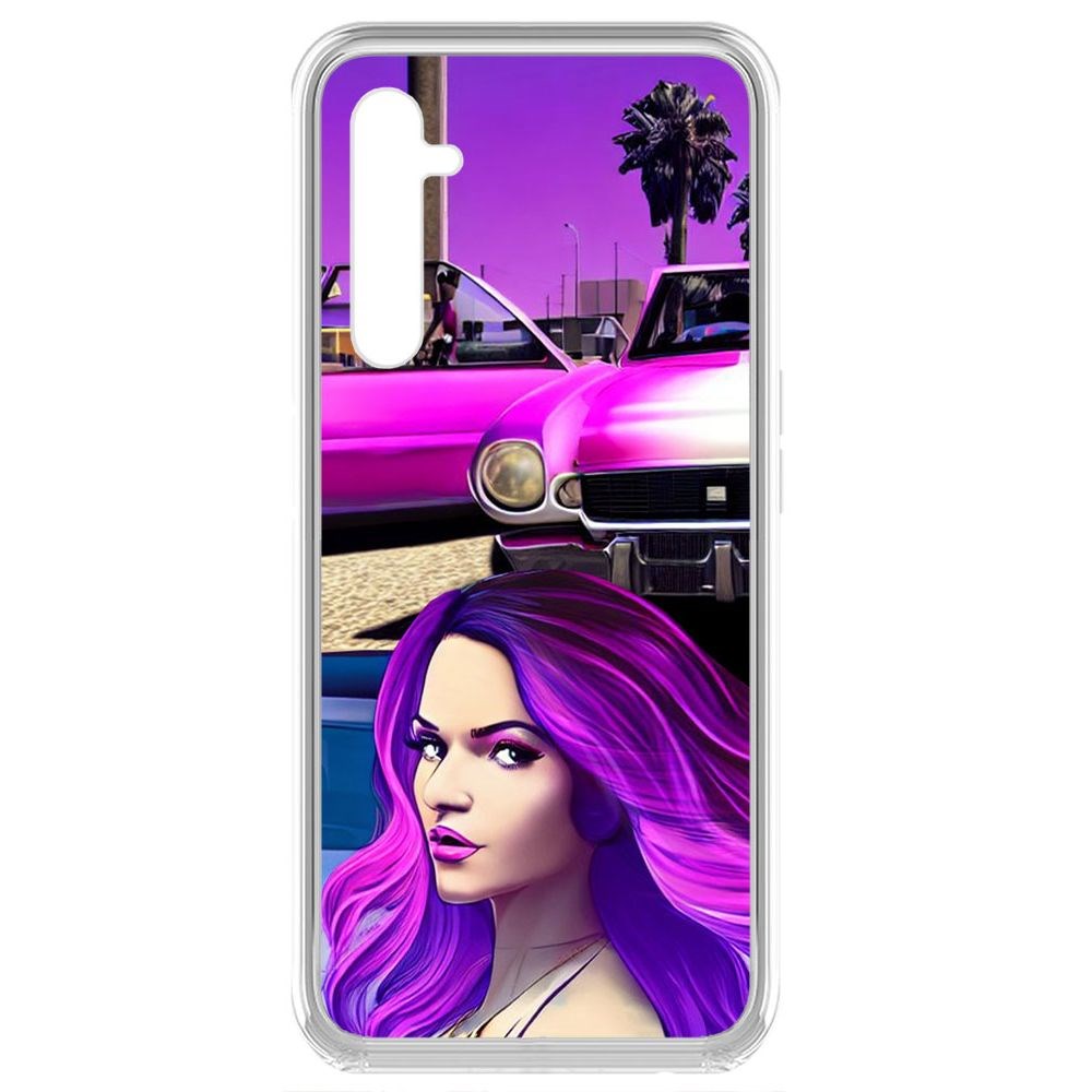 

Чехол-накладка Krutoff Clear Case Жизнь в розовом для Realme 6 Pro