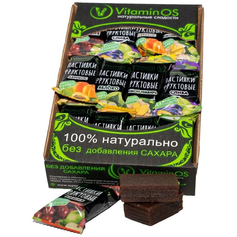 

Пастила Vitaminos фруктовая ассорти 400 г