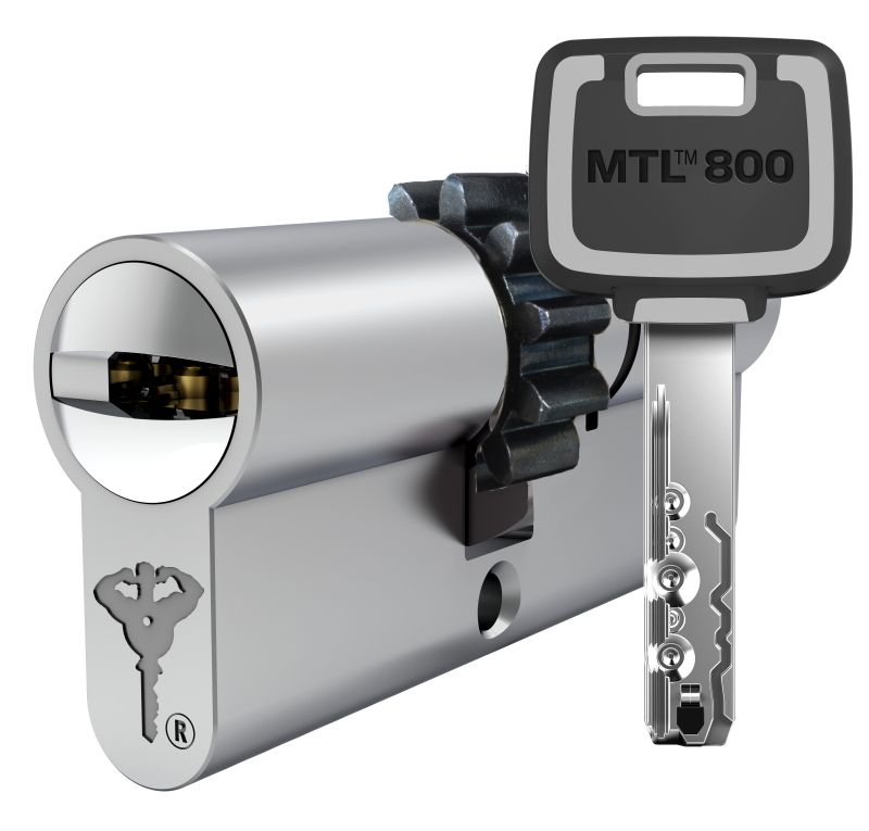 Цилиндровый механизм Mul-T-Lock MTL800 76 (33x43) ключ-вертушка никель шестеренка