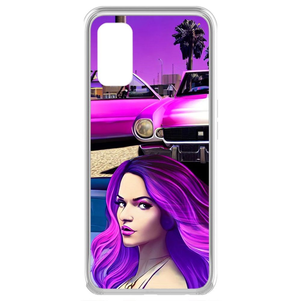 

Чехол-накладка Krutoff Clear Case Жизнь в розовом для Realme 7 Pro