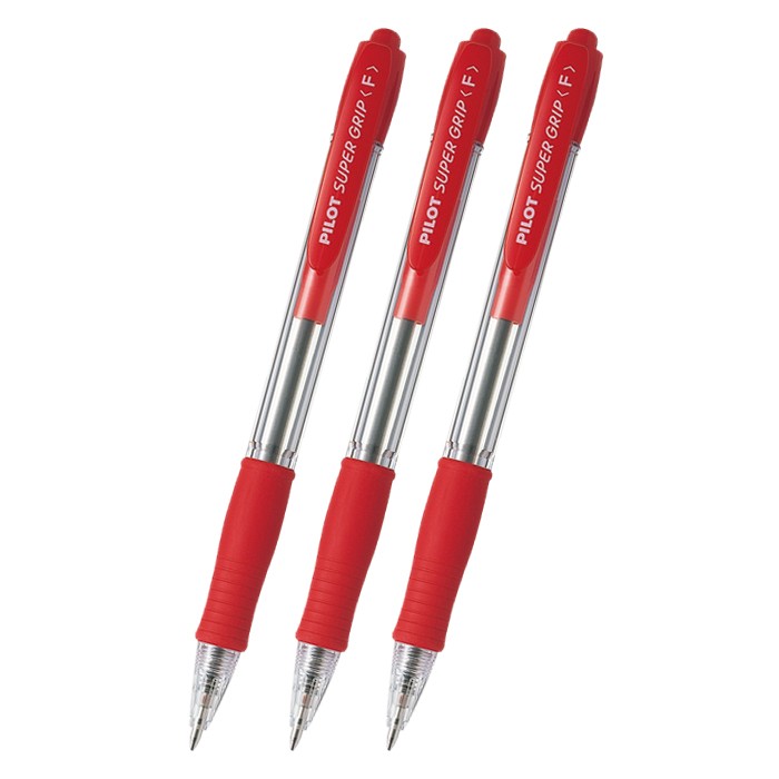

Набор ручек шариковых Pilot Super Grip BPGP-10R-F-R-SET, красные, 0,7 мм, 3 шт.