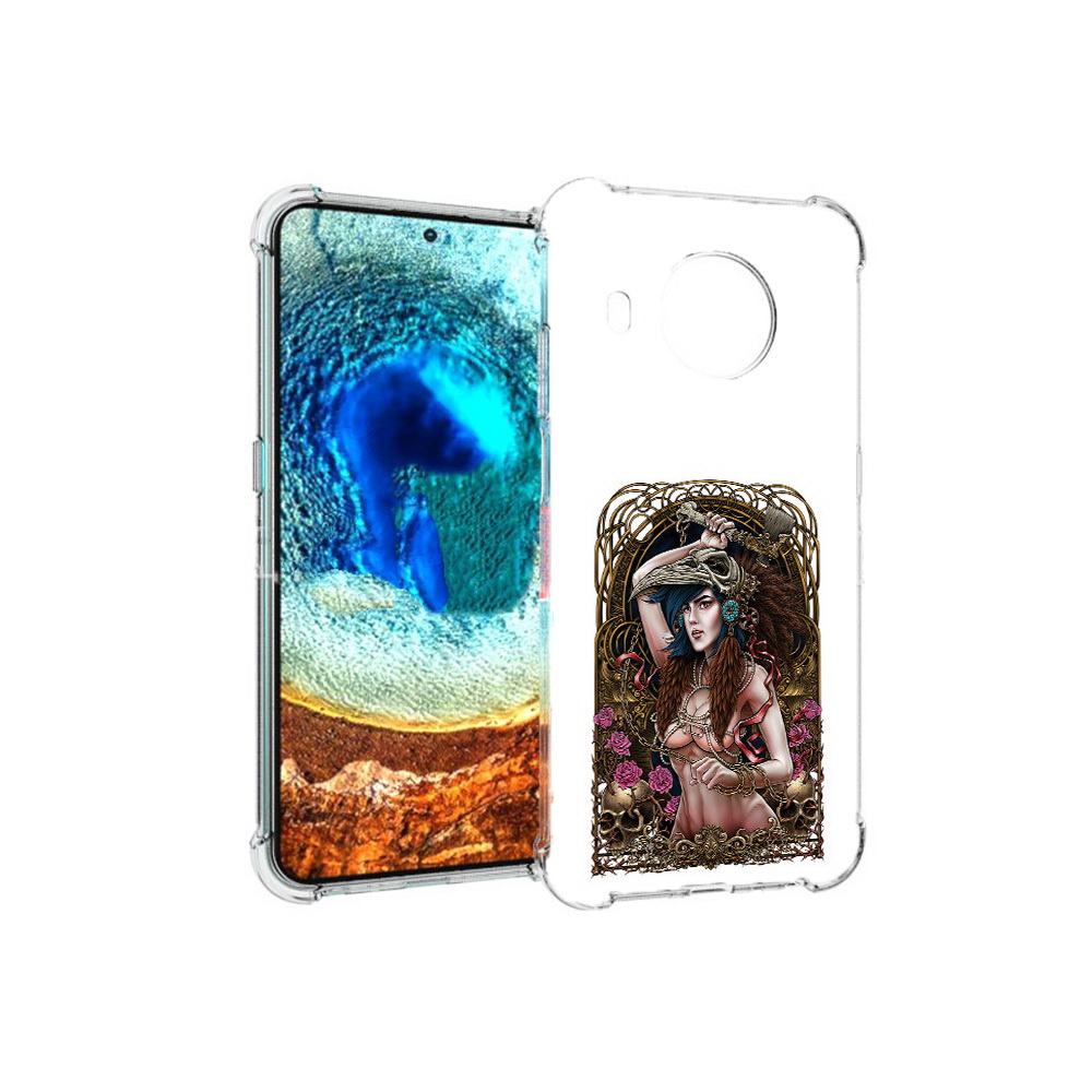 

Чехол MyPads Tocco для Nokia X20 красивая девушка рисунок (PT159436.101.407), Прозрачный, Tocco