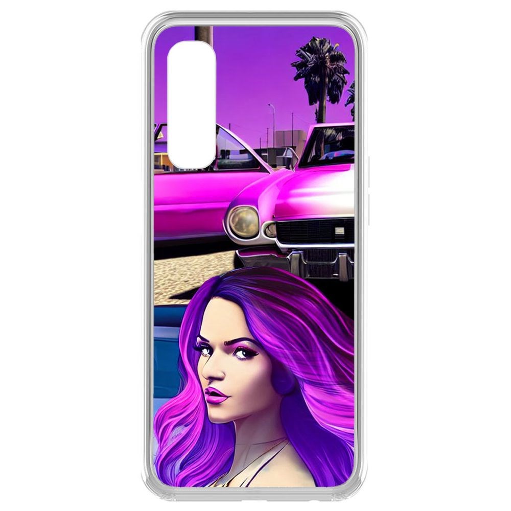 

Чехол-накладка Krutoff Clear Case Жизнь в розовом для Realme 7