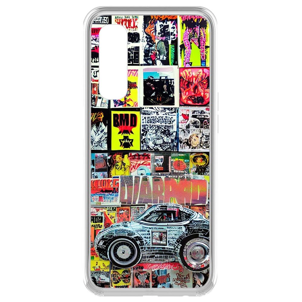 

Чехол-накладка Krutoff Clear Case Автопамфлет для Realme 7