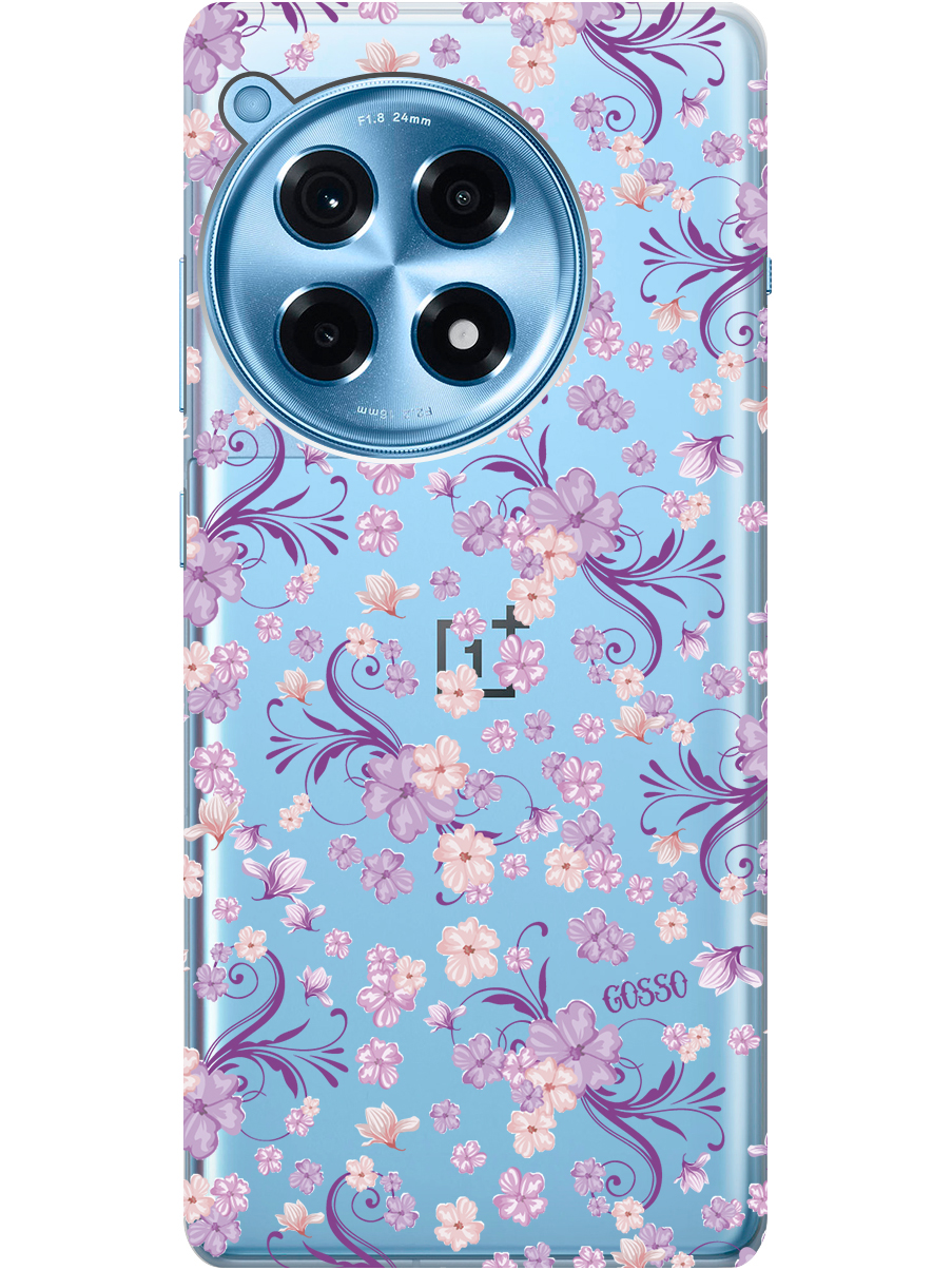 

Силиконовый чехол на OnePlus 12R с рисунком "Lilac Flowers" прозрачный, Прозрачный;фиолетовый, 20012110