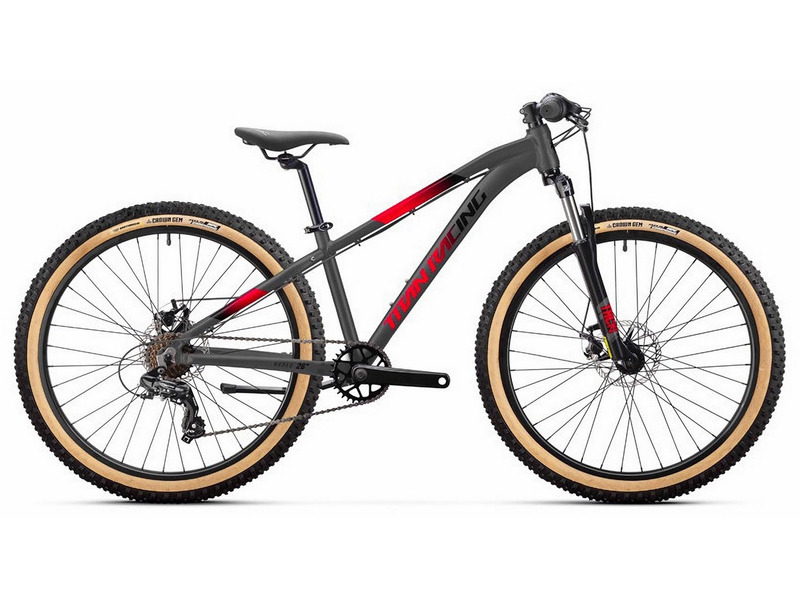 Подростковый велосипед Titan Racing Hades 26 Disc, год 2024, цвет Серебристый-Красный