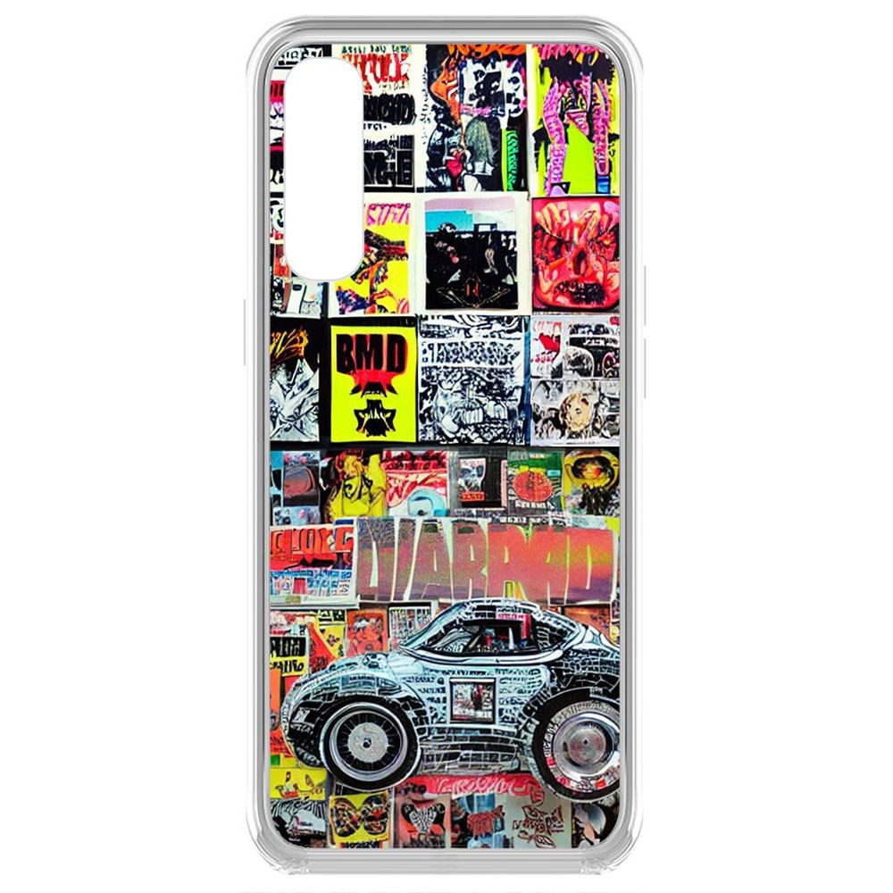 

Чехол-накладка Krutoff Clear Case Автопамфлет для Oppo Reno3 Pro