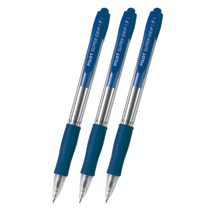 

Набор ручек шариковых Pilot Super Grip BPGP-10R-F-L-SET, синие, 0,7 мм, 3 шт.
