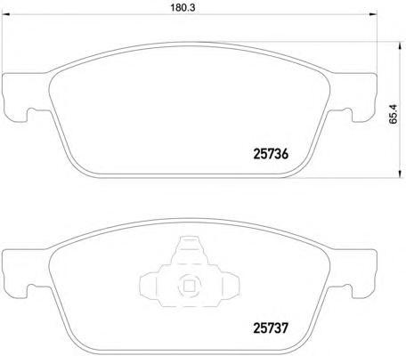 

Тормозные колодки brembo передние дисковые p24157