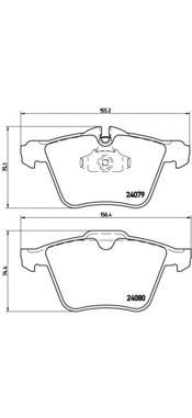 

Тормозные колодки brembo передние p36027