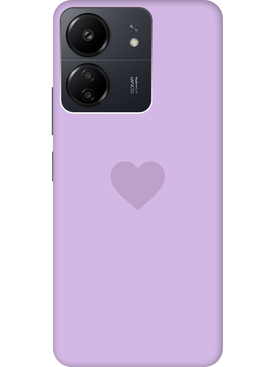 

Силиконовый чехол на Xiaomi Redmi 13C "Heart" сиреневый, Фиолетовый, 20001467