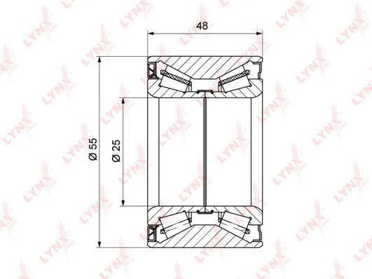 Подшипник ступицы задней Renault Megane II/Megane III/Scenic II 03>15 Lynx WB1215 100038115362