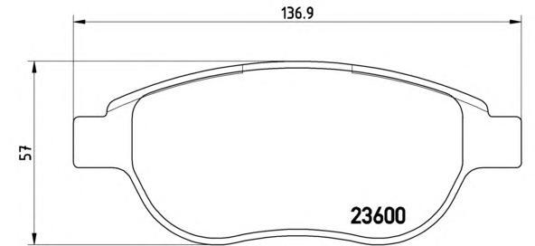 

Тормозные колодки brembo передние p61068