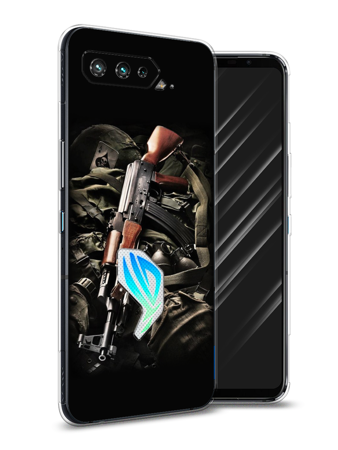 

Чехол Awog на Asus ROG Phone 5 "Автомат", Черный;коричневый;серый, 44250-5