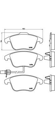 фото Колодки торм.пер. brembo p85113