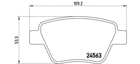 

Тормозные колодки brembo задние p85114