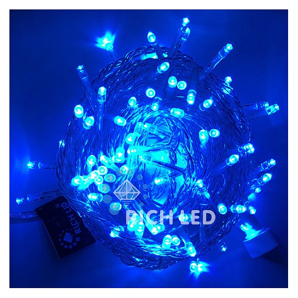Световая гирлянда новогодняя RichLED RL_RL-S10C-24V-T_B 10 м синий