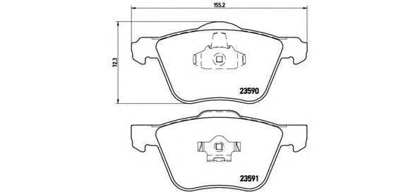 

Тормозные колодки brembo передние p86022