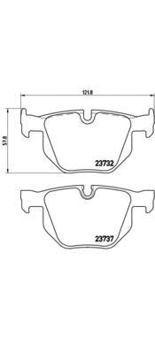 

Тормозные колодки brembo задние p06033